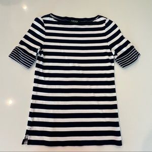 LAUREN Ralph Lauren Navy & White Shirt Size Medium